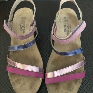 Naot Pink and Purple Strappy Sandals